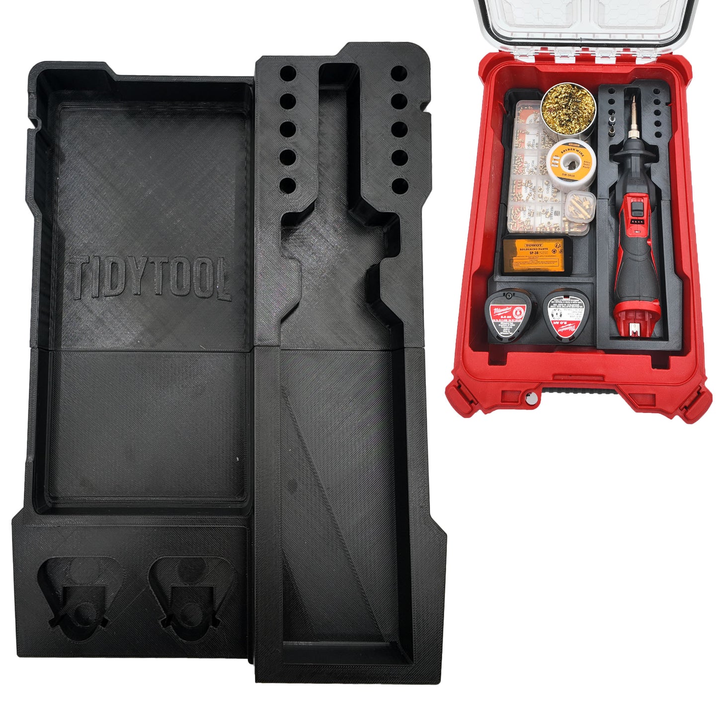Tidy Tool Packout Insert for M12 Soldering Iron and Milwaukee Compact Organizer