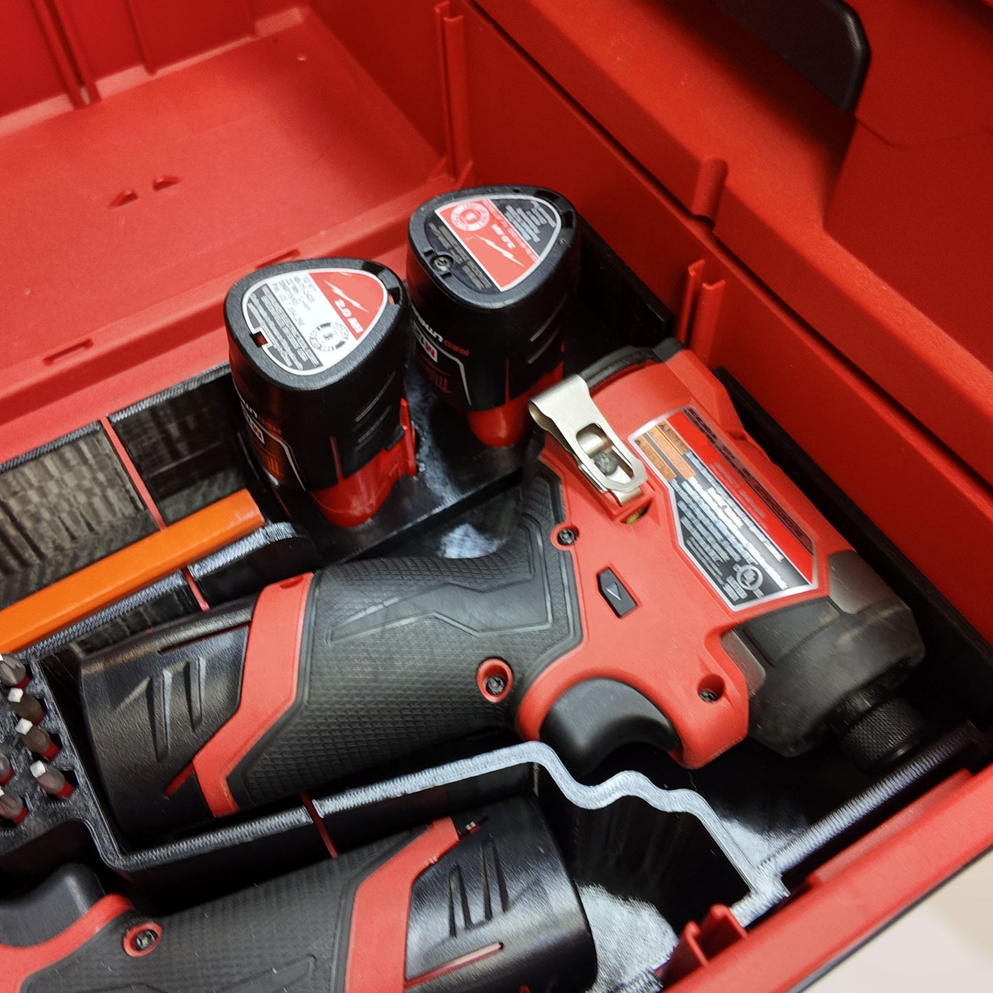 TidyTool Drawer Liner for Milwaukee M12 FUEL Drill/Driver and impact- Packout 3 Drawer Tool Box