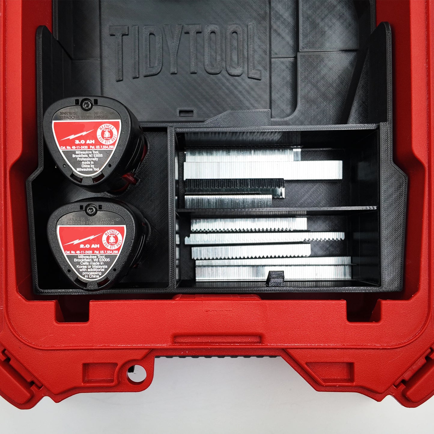 Tidy Tool Packout Insert for M12 Crown Stapler and Milwaukee Compact Organizer