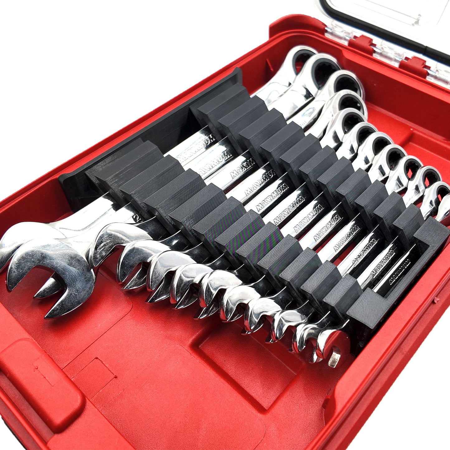 Tidy Tool Low Profile Packout Insert for Wrenches- Milwaukee Low Profile small parts organizer