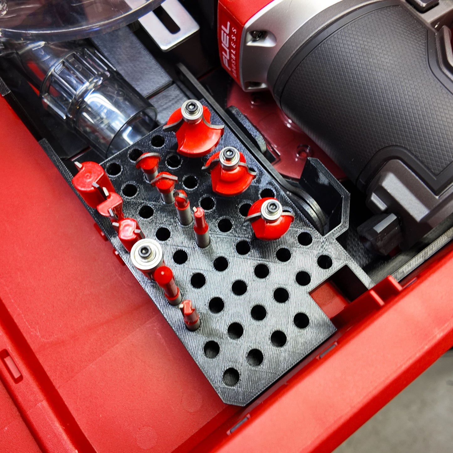 TidyTool Drawer Liner for Milwaukee M18FUEL Router and Packout 3 Drawer Tool Box