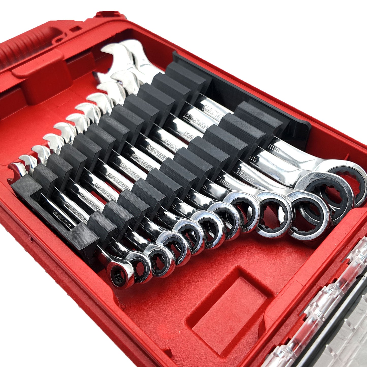 Tidy Tool Low Profile Packout Insert for Wrenches- Milwaukee Low Profile small parts organizer