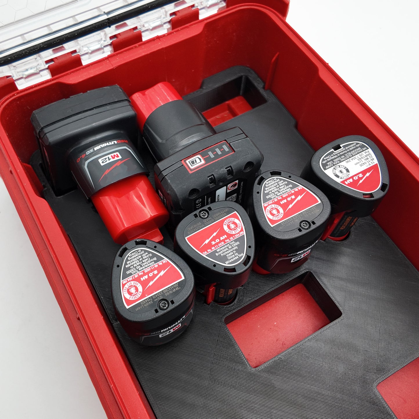 Tidy Tool Packout Insert for M12 mixed batteries and Milwaukee Compact Organizer