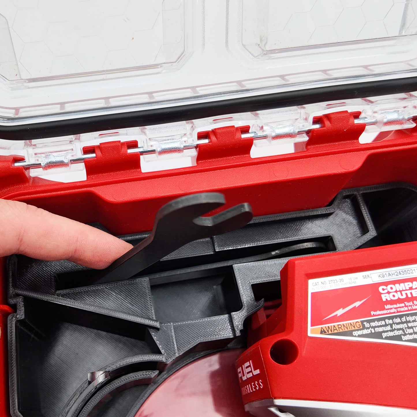 Tidy Tool Packout Insert for M18 FUEL Router and Accessories- Milwaukee Compact Organizer