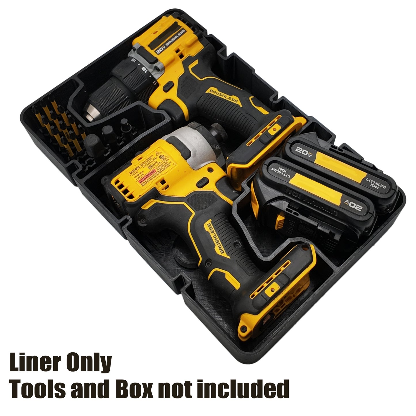 TidyTool Deep Compact Insert for 20V Brushless Drill Set (DCF809 & DCD794)
