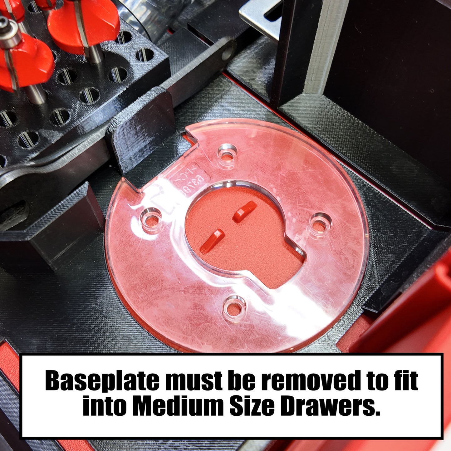 TidyTool Drawer Liner for Milwaukee M18FUEL Router and Packout 3 Drawer Tool Box