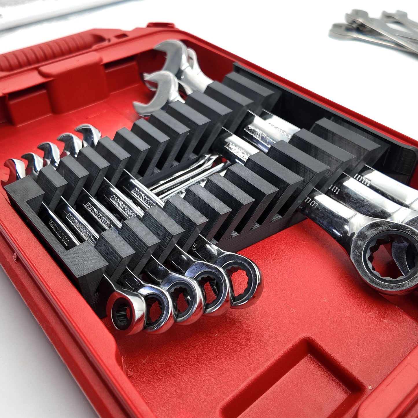 Tidy Tool Low Profile Packout Insert for Wrenches- Milwaukee Low Profile small parts organizer