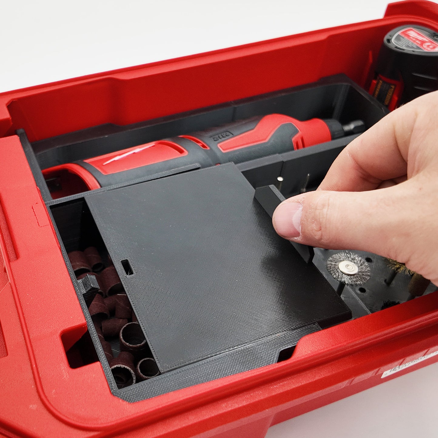 Tidy Tool Packout Insert for M12 Rotary Tool and Accessories models 2460 and 2525- Milwaukee Compact Organizer