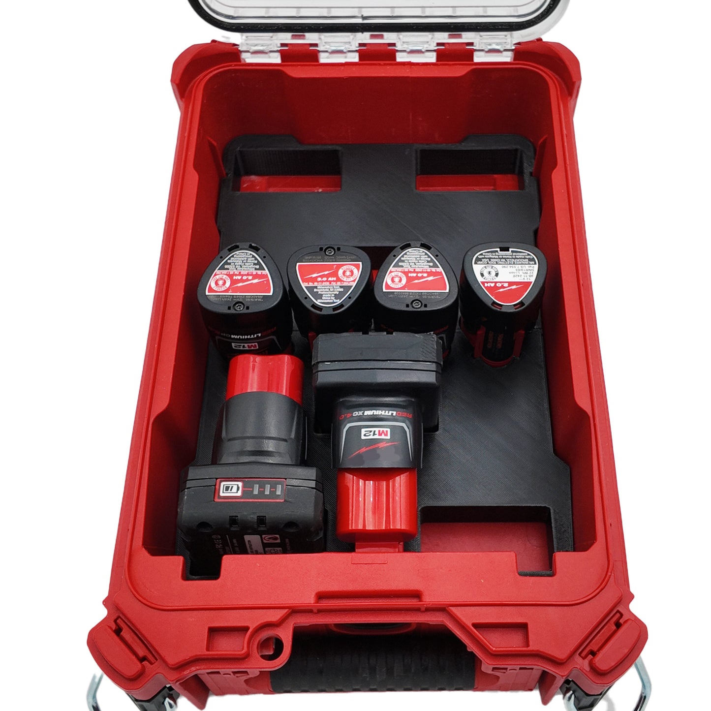 Tidy Tool Packout Insert for M12 mixed batteries and Milwaukee Compact Organizer