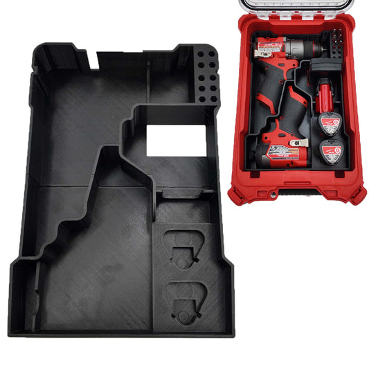 Tidy Tool Packout Insert for M12 Fuel Drill/Driver and Impact- Milwaukee Compact Organizer V3