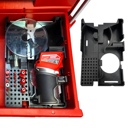 TidyTool Drawer Liner for Milwaukee M18FUEL Router and Packout 3 Drawer Tool Box