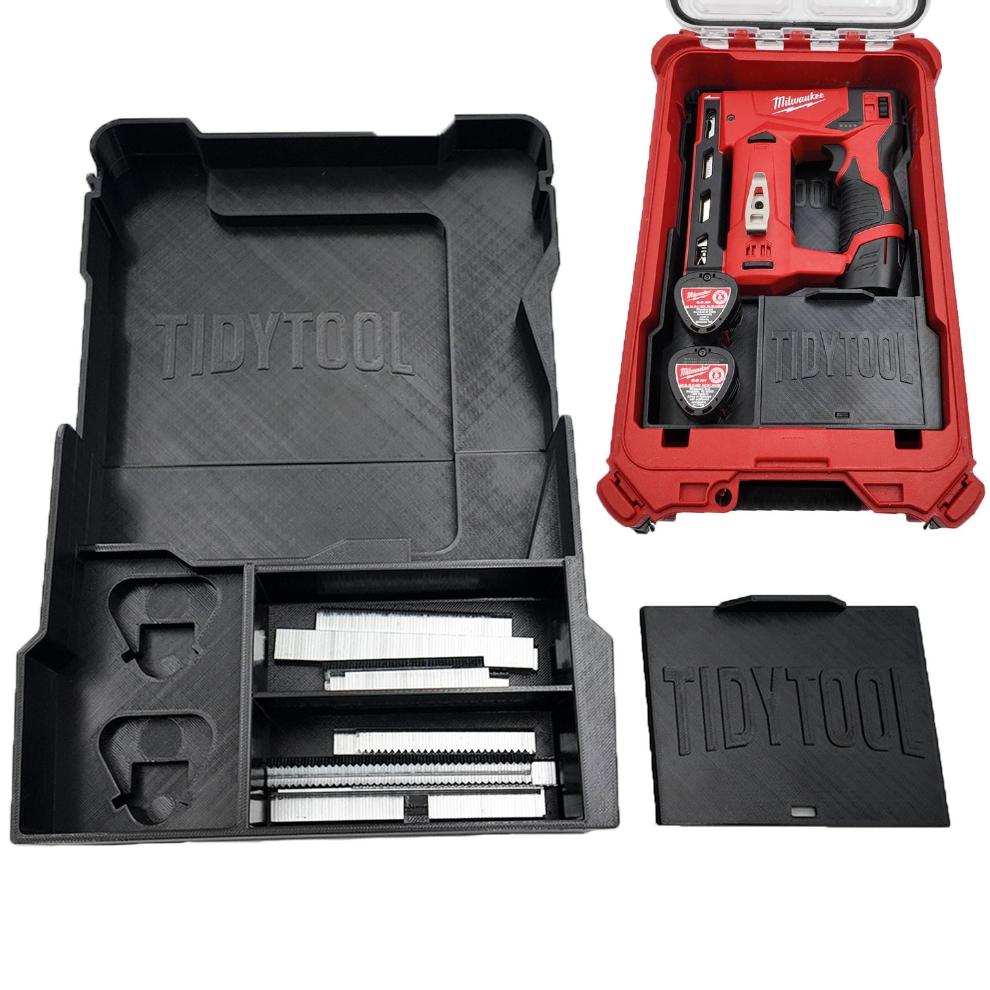 Tidy Tool Packout Insert for M12 Crown Stapler and Milwaukee Compact Organizer