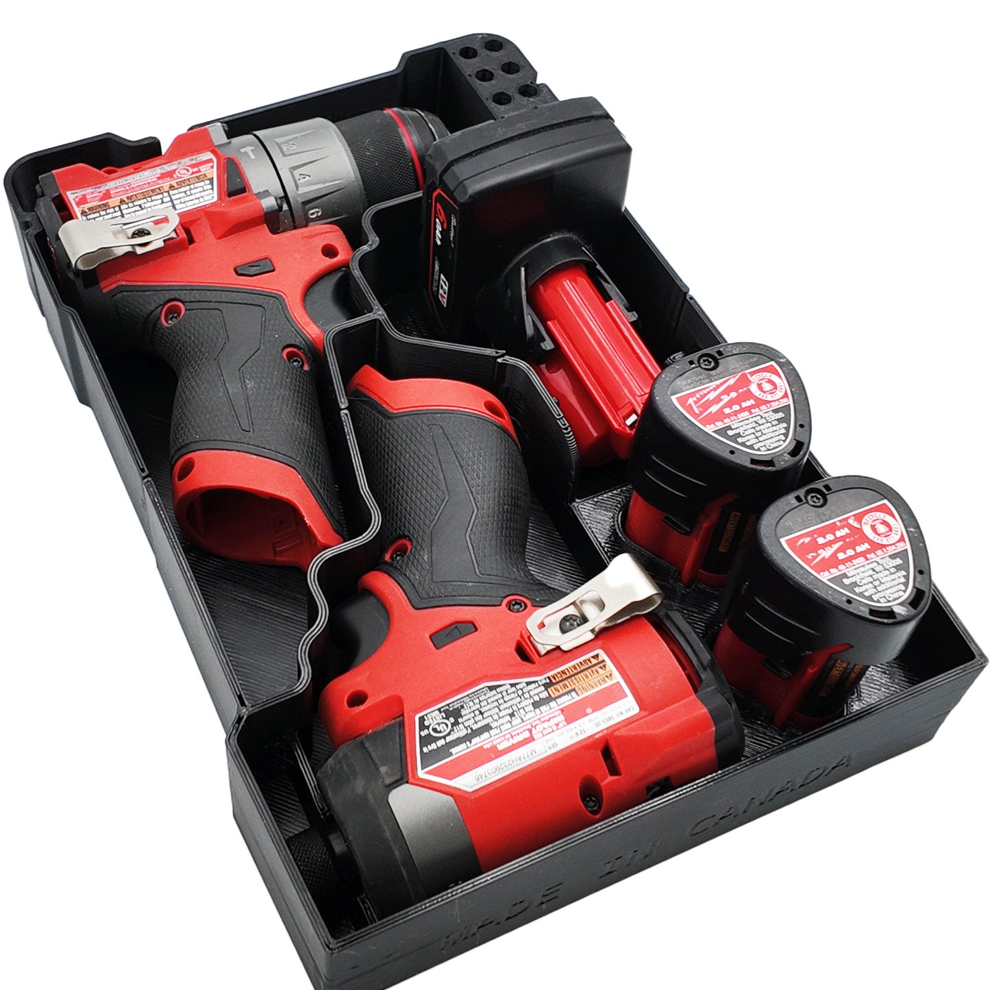 M12 Fuel Drill Driver and Impact Liner for Milwaukee Compact Organizer