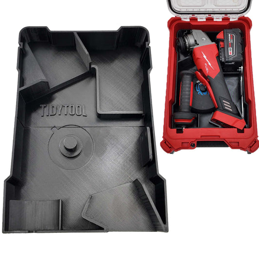 Tidy Tool Packout Insert for M18 Grinder Models 2880-20, 2881-20 and 2686-20 - Milwaukee Compact Organizer