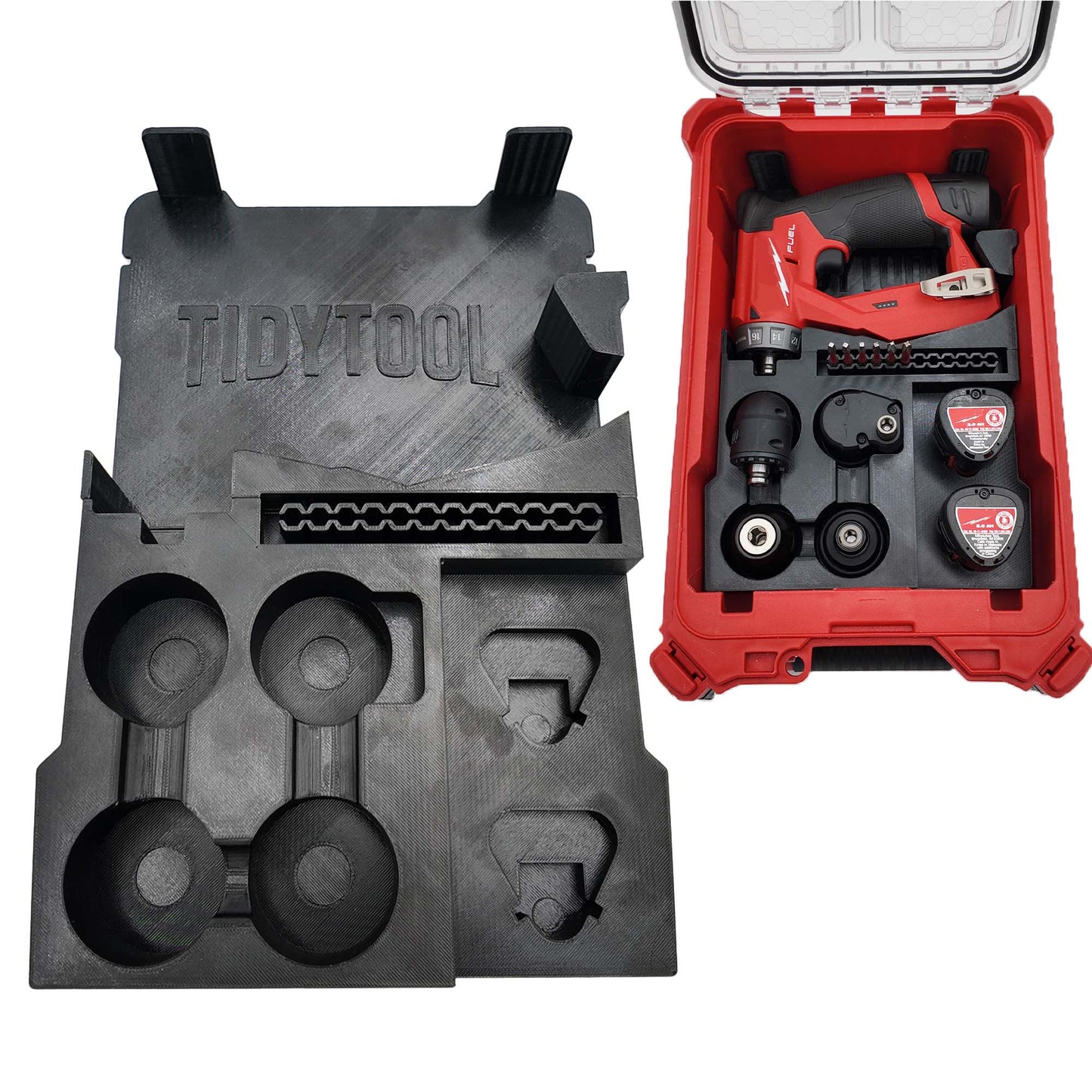 Tidy Tool Packout Insert for M12 FUEL Installation Drill and Milwaukee Compact Organizer
