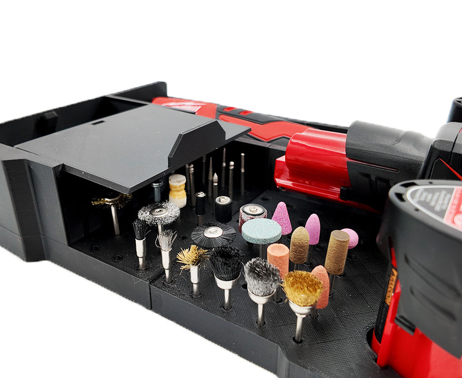 Tidy Tool Packout Insert for M12 Rotary Tool and Accessories models 2460 and 2525- Milwaukee Compact Organizer