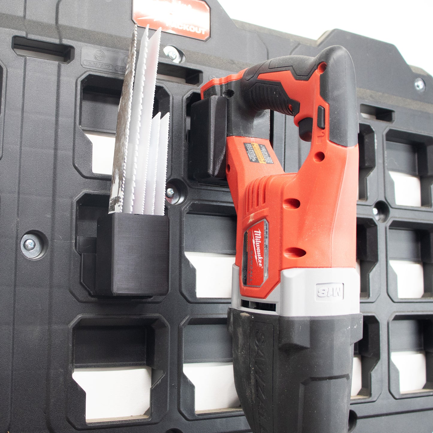 Tidy Tool Milwaukee M18 Reciprocating Saw Mount with Blade Holder