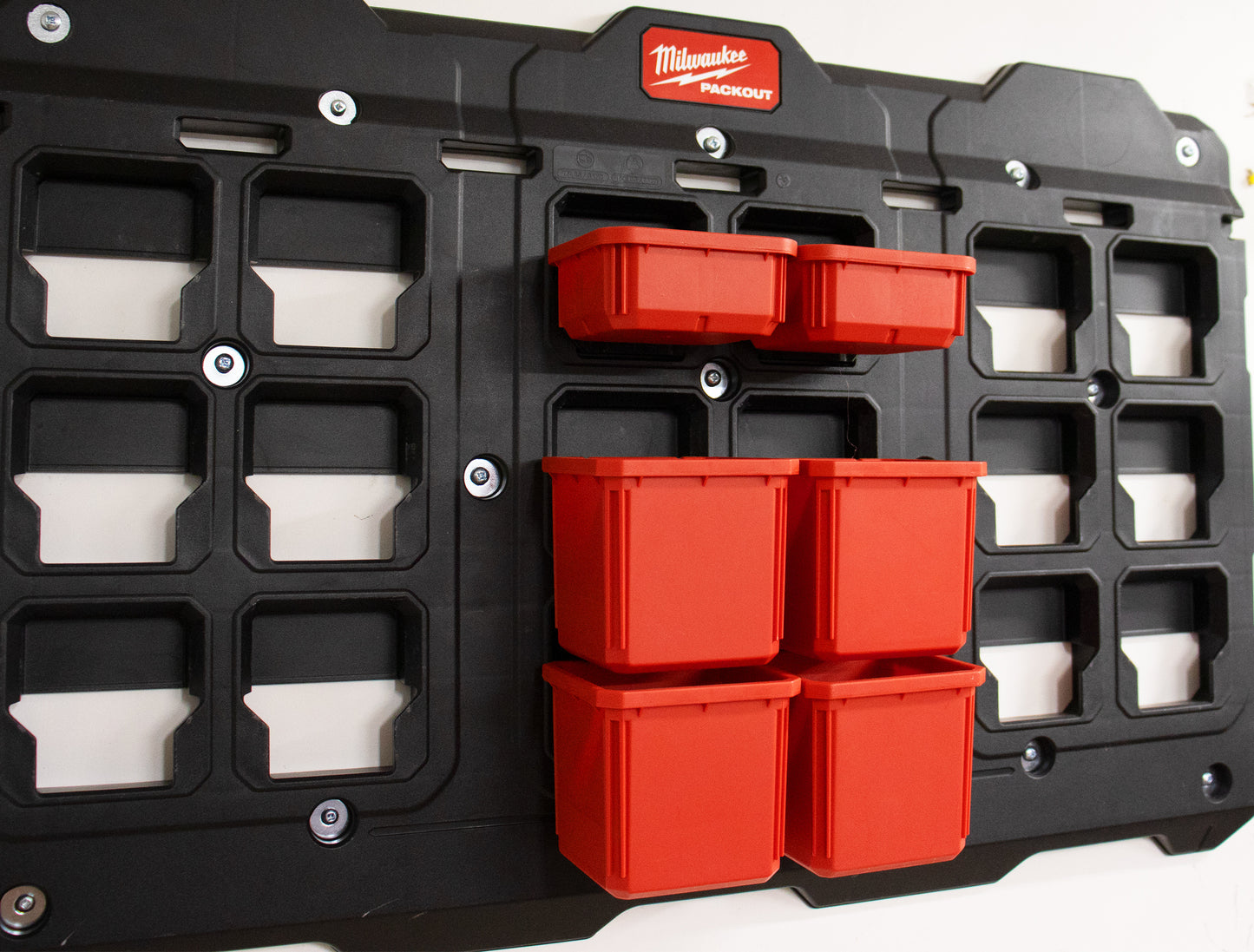 Tidy Tool Wall Bin Holder (Bins Not Included)- 6 Pack