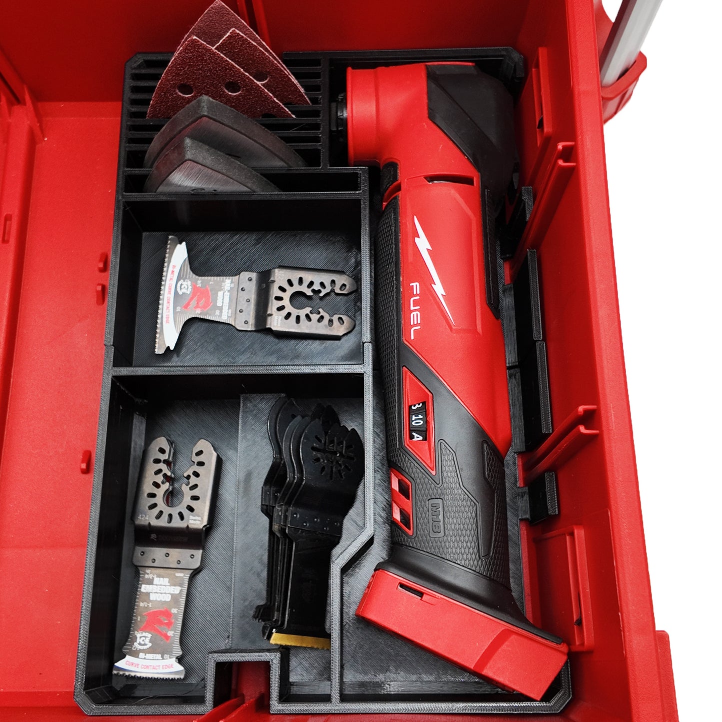 TidyTool Drawer Liner for Milwaukee M18 Multi Tool and Packout 3 Drawer Tool Box