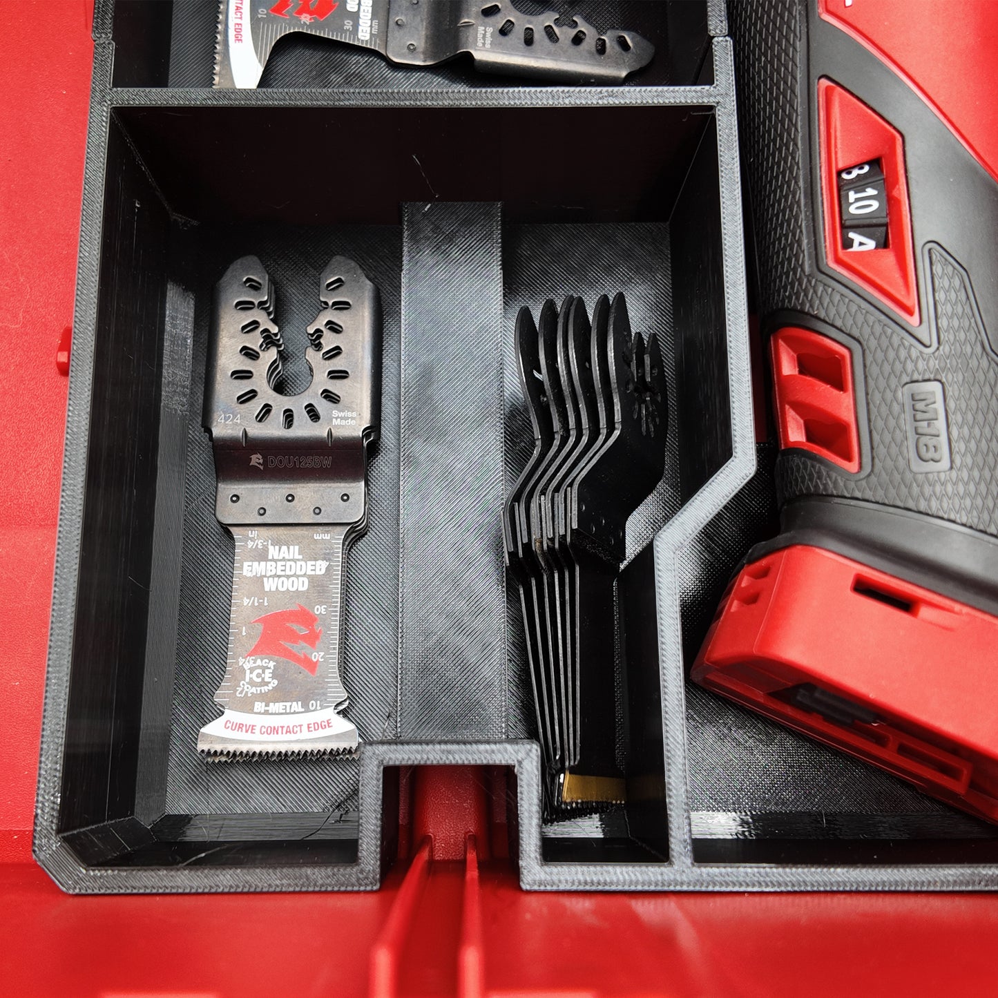 TidyTool Drawer Liner for Milwaukee M18 Multi Tool and Packout 3 Drawer Tool Box