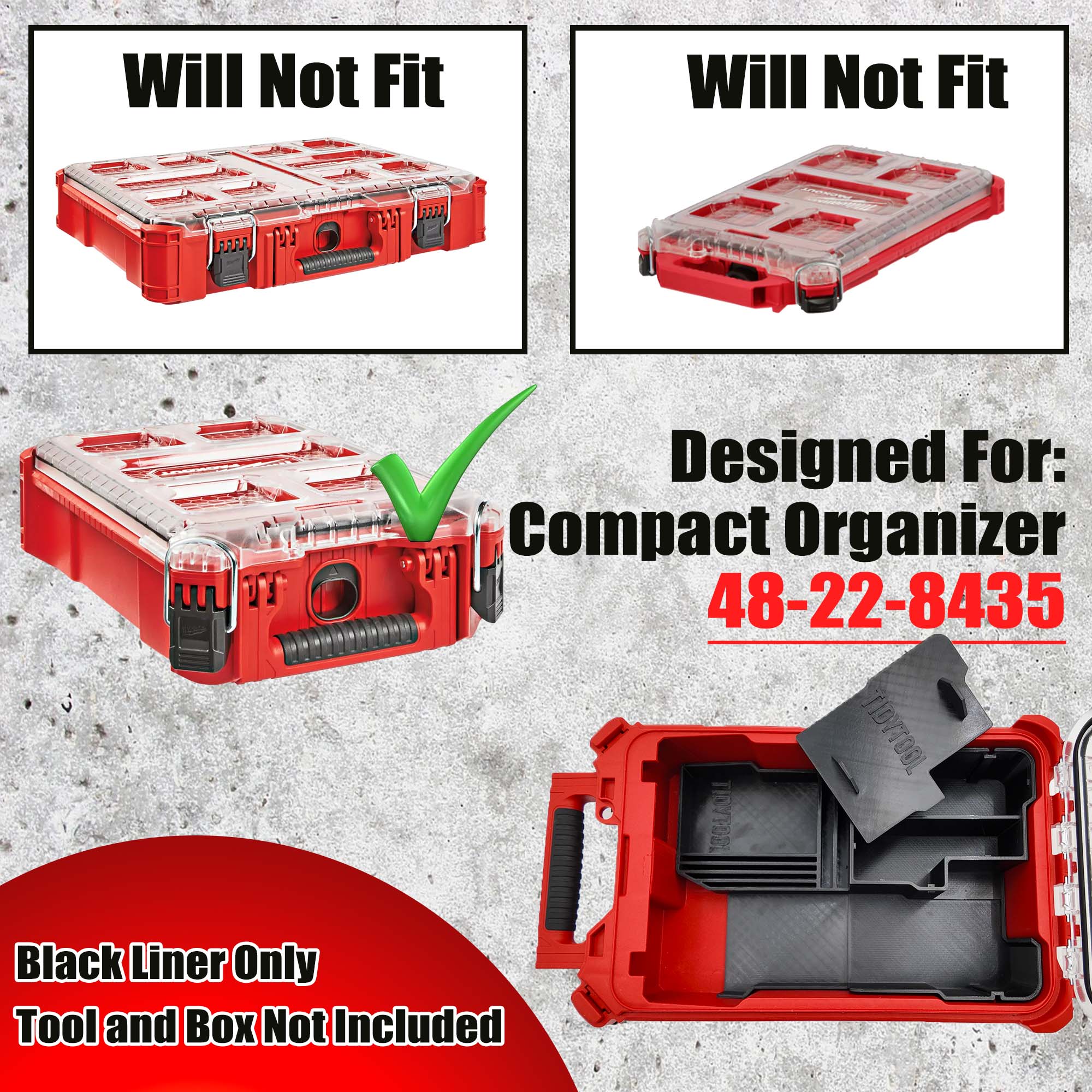 TidyTool Packout Insert for M18 Multi Tool Models 2836 and 2626 - Milw