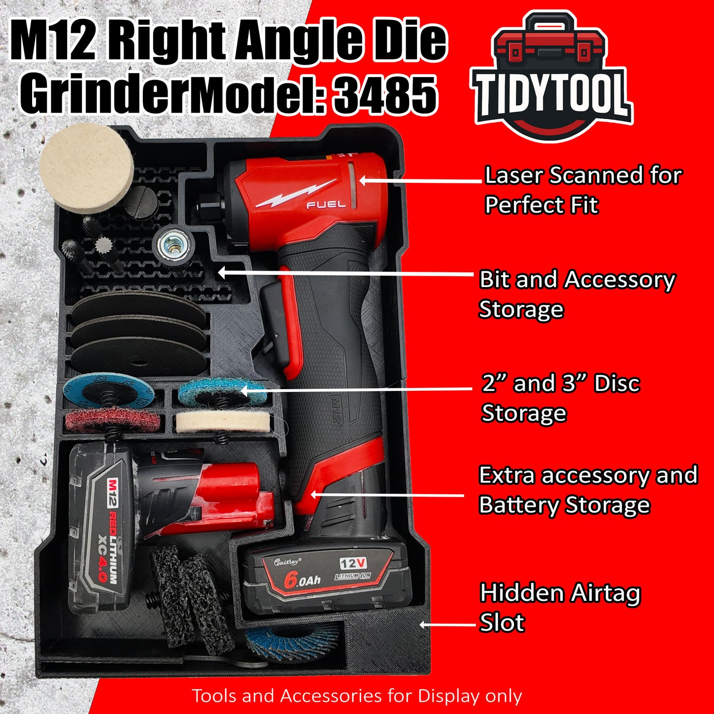Digital File -   Milwaukee M12 FUEL Right Angle Die Grinder