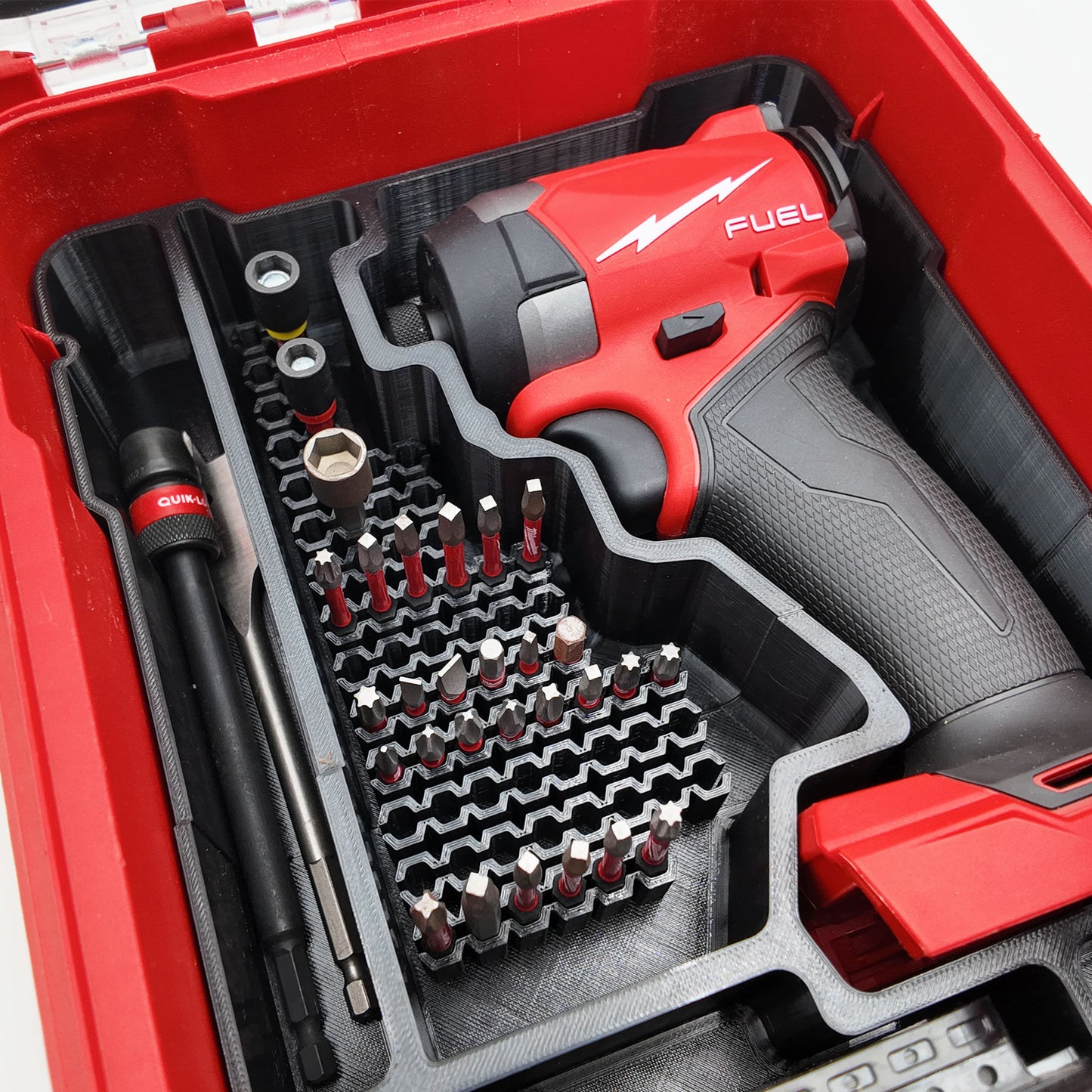 Tidy Tool Packout Insert for M18 Fuel 1/4" Hex Impact Driver - Milwaukee Compact Organizer