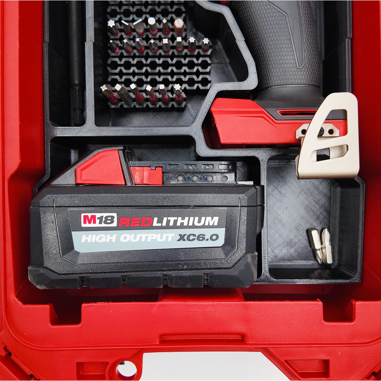 Tidy Tool Packout Insert for M18 Fuel 1/4" Hex Impact Driver - Milwaukee Compact Organizer