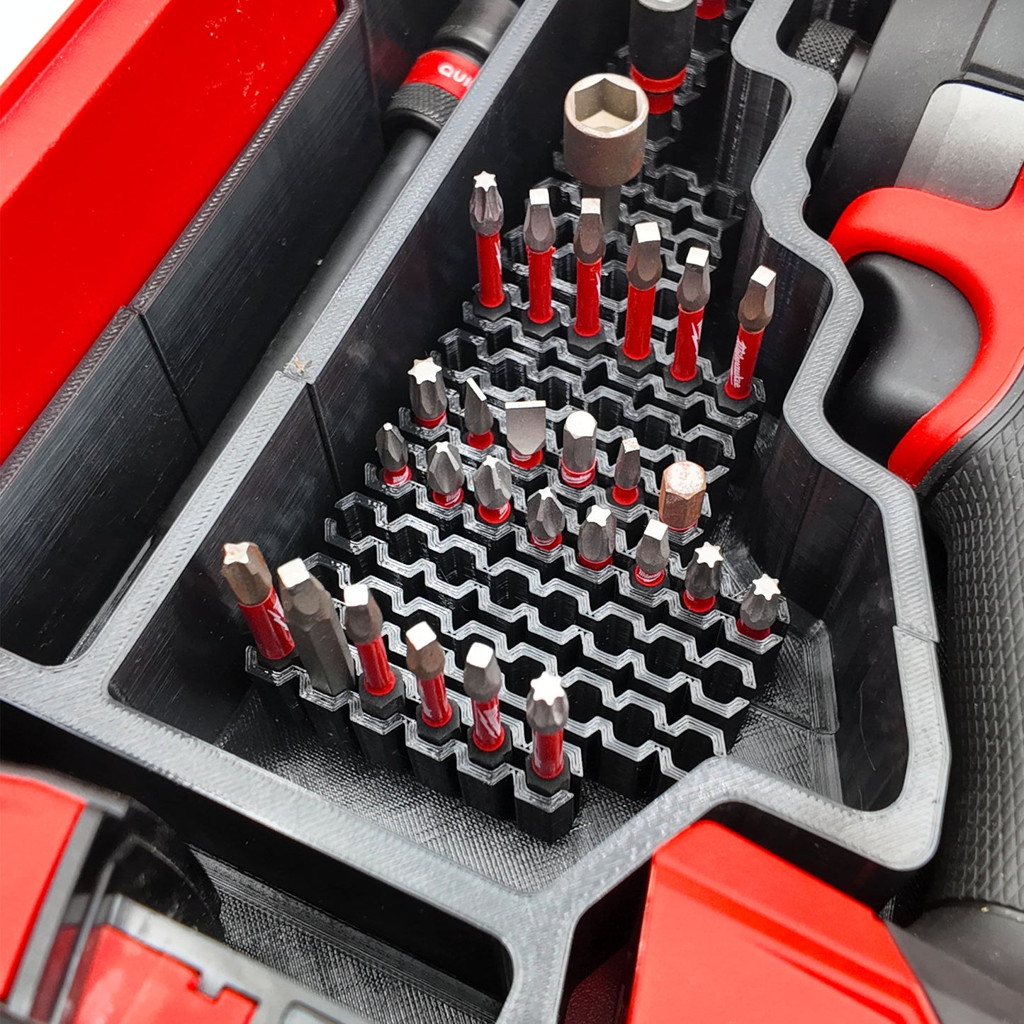Tidy Tool Packout Insert for M18 Fuel 1/4" Hex Impact Driver - Milwaukee Compact Organizer