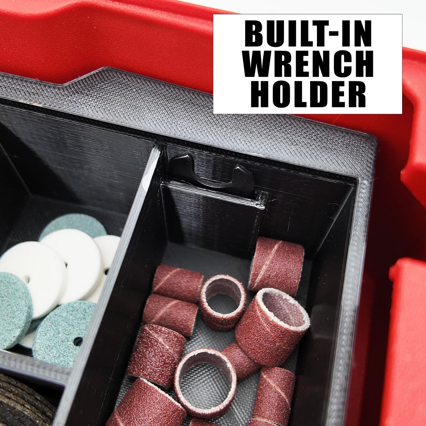 Tidy Tool Packout Insert for M12 Rotary Tool and Accessories models 2460 and 2525- Milwaukee Compact Organizer